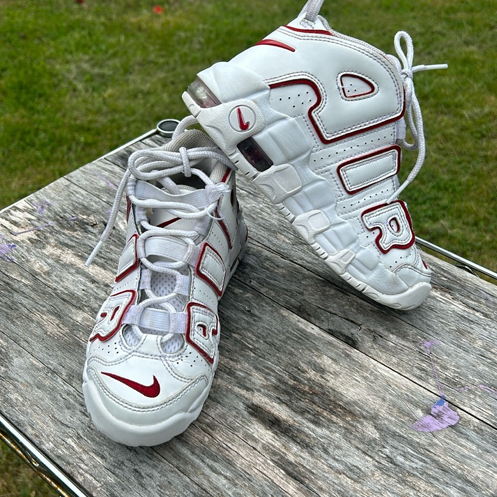 Nike Air More UptempoWhite Varsity Red & white DJ5989-100(2021) Size 13 c
